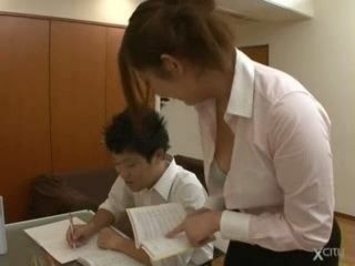 Japanese Milf Teacher Seduces Young Boy in CFNM Roleplay