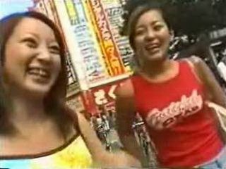 Japanese Girls Gone Wild on Top of the Street - Happy Times Ahead!