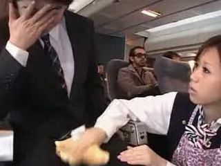 Japanese Stewardess Gives Mind-Blowing Hand Job - Must Watch!
